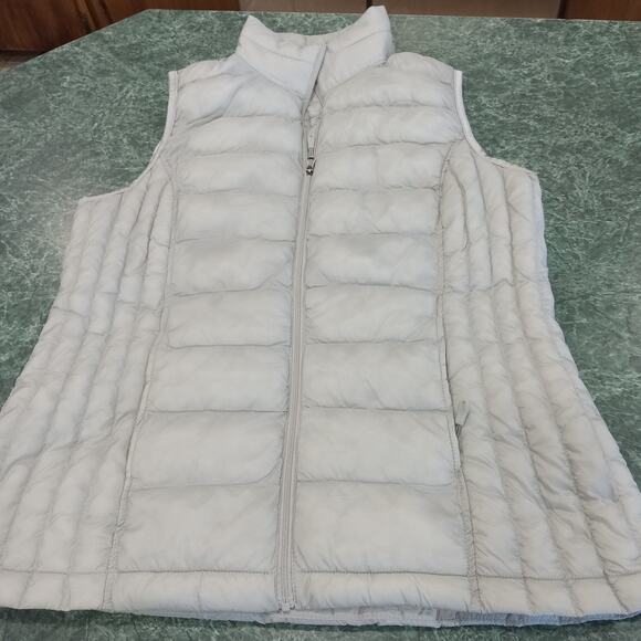 32 Degree Heat Women’s Full Zip Puffer Vest Gray Medium, Soft Lightweight Euc - Picture 1 of 13